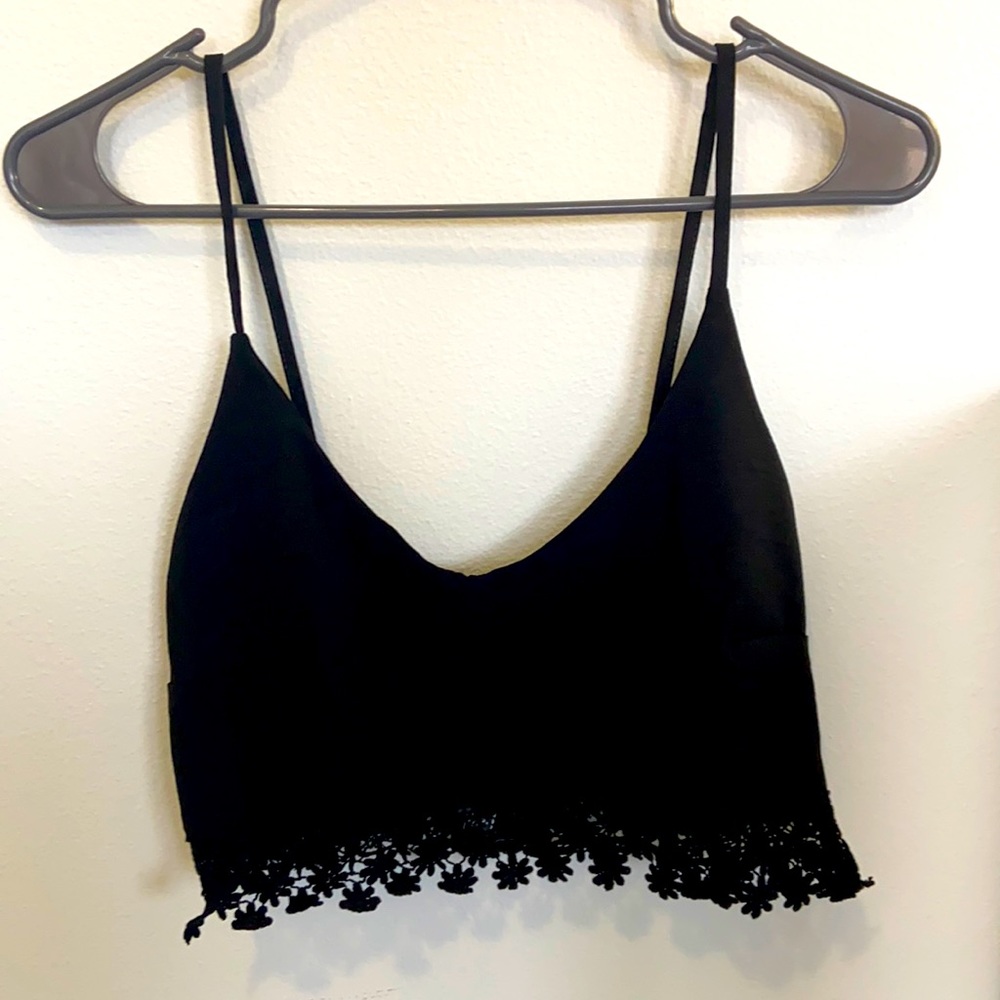 Nasty gal Black Lace Bralette/ Crop Top